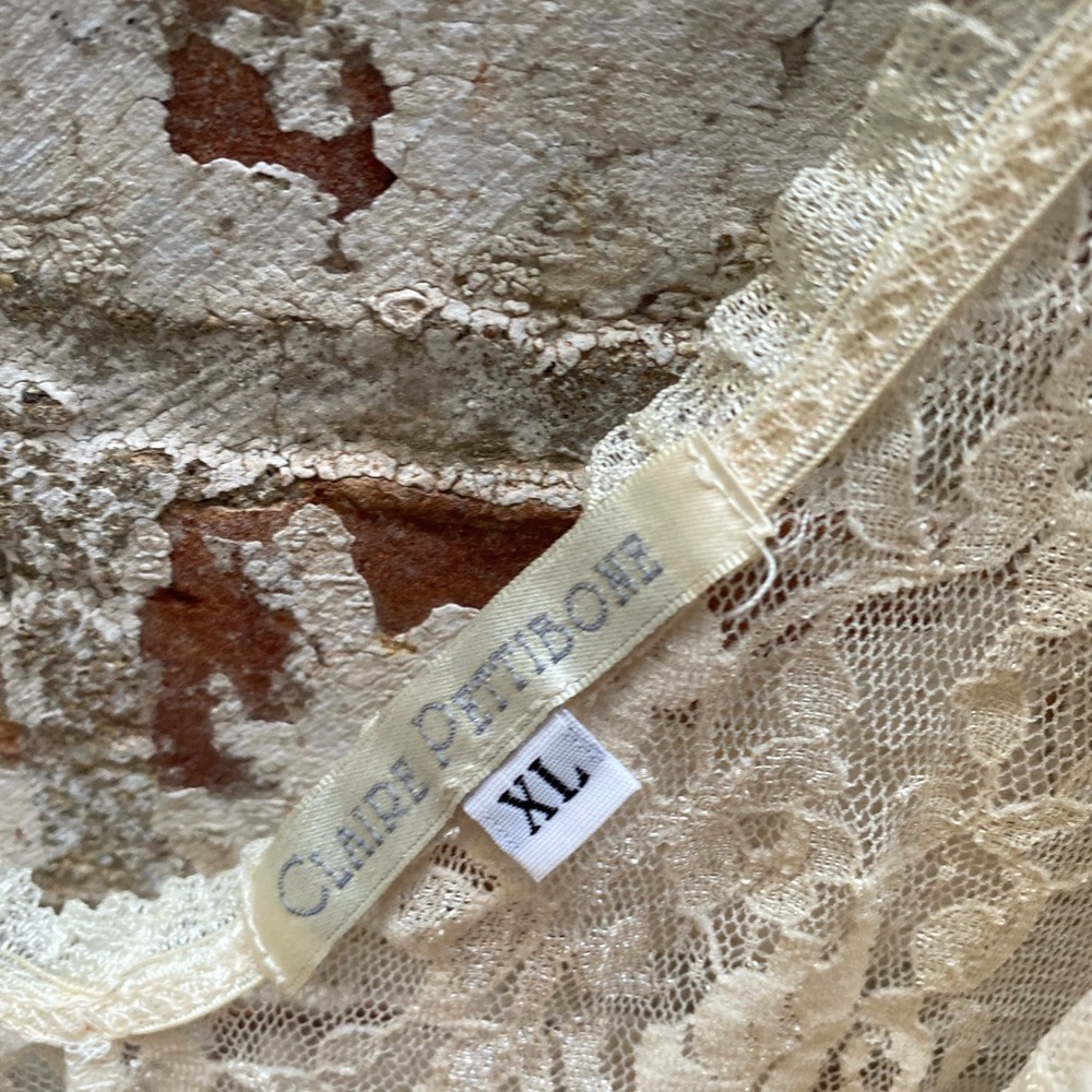 Claire Pettibone Vintage Style Cream/Off White Lace Slip Dress Size XL EUC - Picture 2 of 7